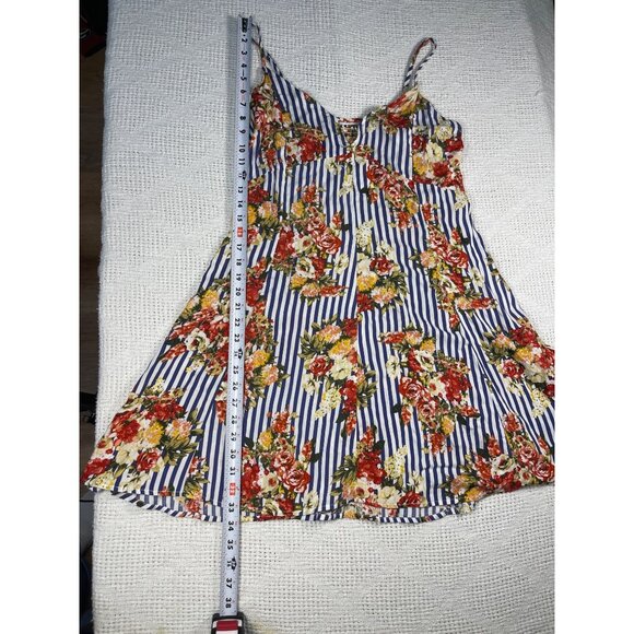 NWT VIBE Apparel Striped & Floral Sleeveless Sundress With Adjustable Straps - Picture 11 of 13